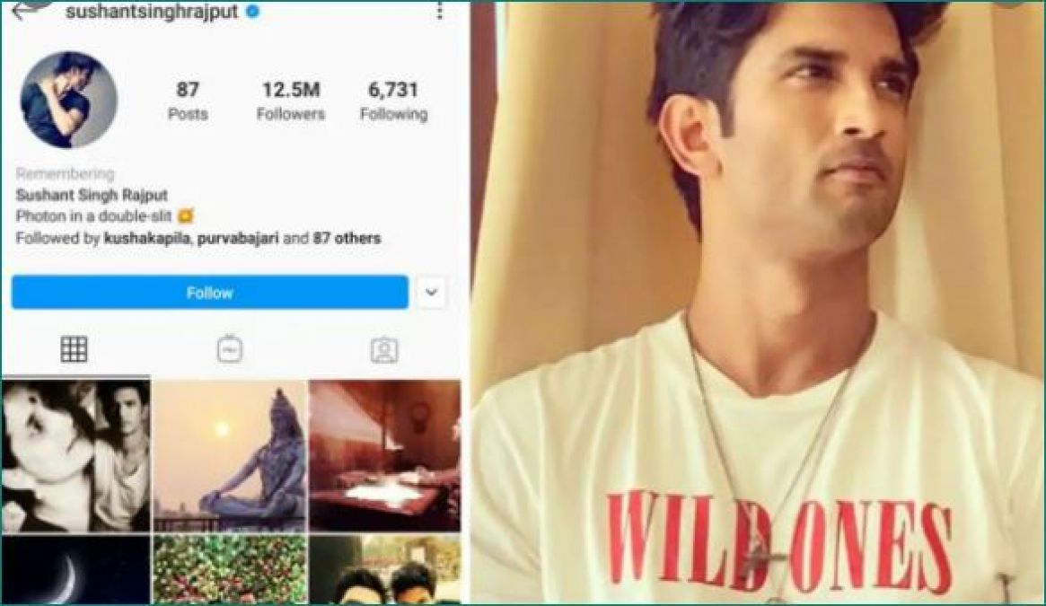 Sushant's Instagram account has been 'memorized', followers are increasing