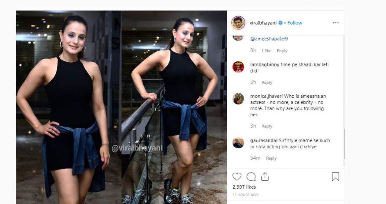 Amisha Patel's sexy black dress is making statements over the internet; fans couldn't resist commenting!