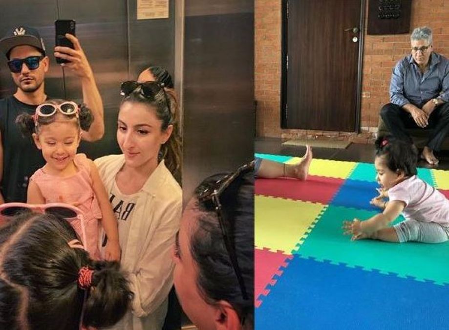 Taimur's sister doing yoga at the age of one-and-a-half years, see photo!