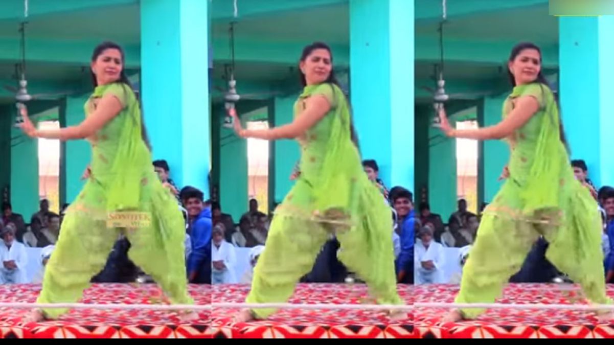 VIDEO: In a green suit; Sapna Chaudhary steals the show!