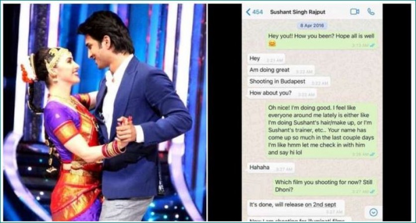 This actress shares screenshots of old chat with Sushant Singh Rajput
