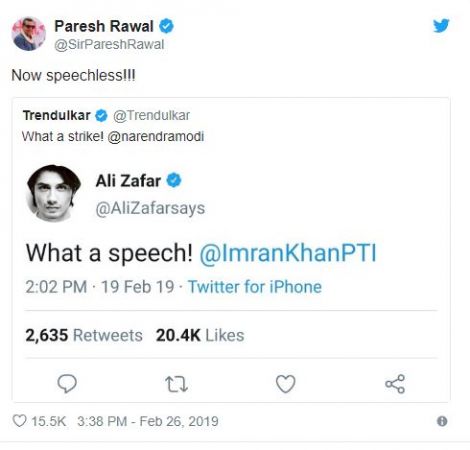 इस पाकिस्तानी एक्टर ने की इमरान खान की तारीफ तो परेश रावल ने कर दी खिंचाई