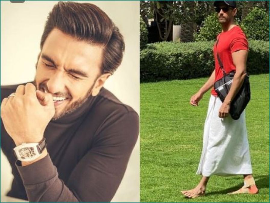 Ranveer Singh enjoys watching Hrithik wearing towel, did such comment