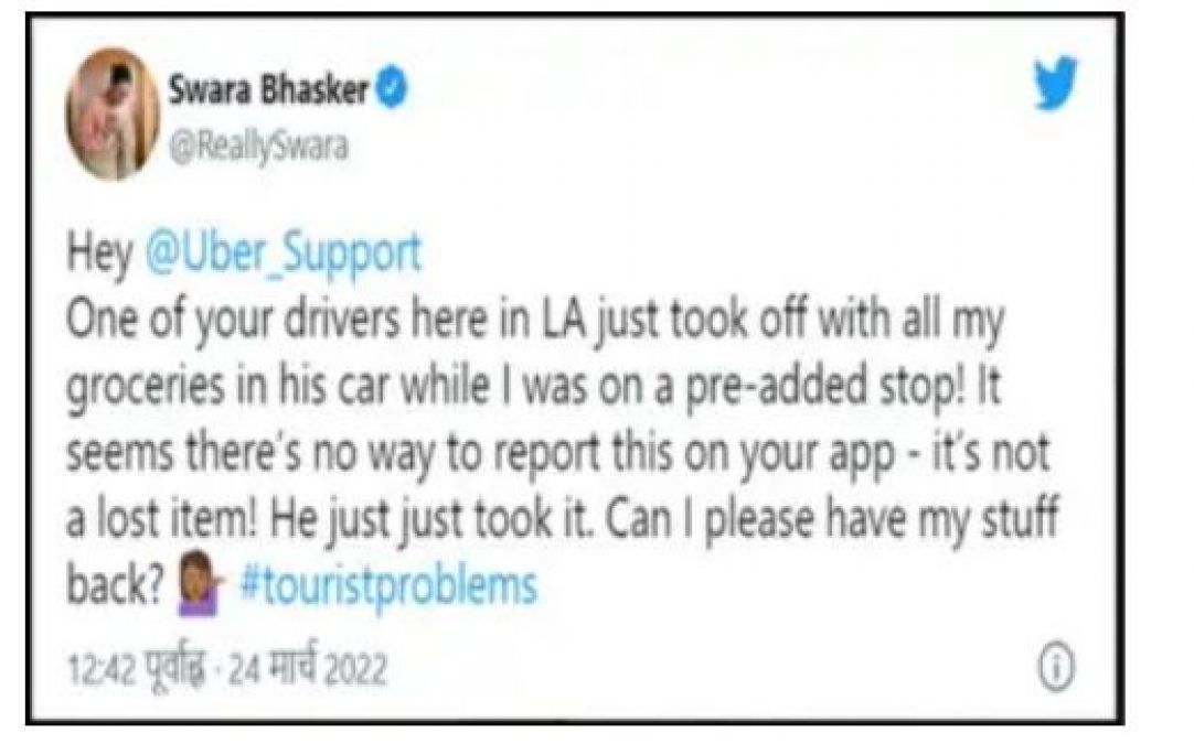 Cab driver ran away with Swara Bhaskar's luggage, trollers said - 'Fruit of Karma'