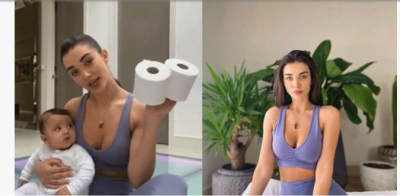 Amy Jackson seen exercising using toilet roll, watch video here