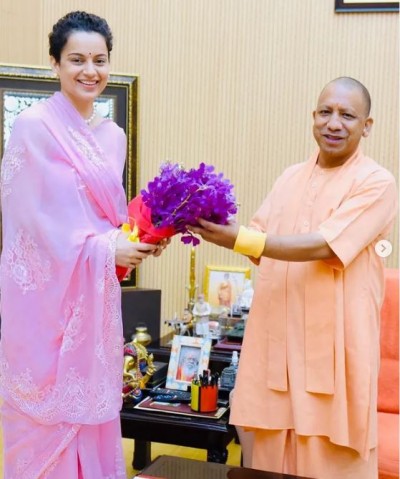 Kangana meets CM Yogi, users say - 'One is lioness and other is lion'