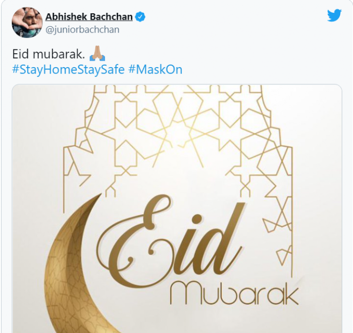 From Akshay Kumar to Abhishek Bachchan, tweeted on the pious occasion of Eid
