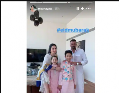 दुबई में परिवार संग संजय दत्त ने मनाया ईद का जश्न