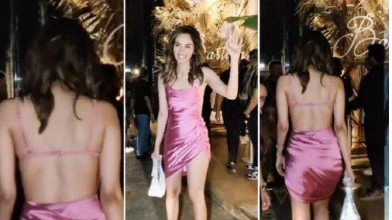 Manushi Chhillar goes out to party wearing nighty, people seeing backless dress