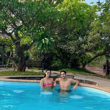 Wearing a multicolor bikini, Salman's niece was seen having fun in the pool with Vihaan