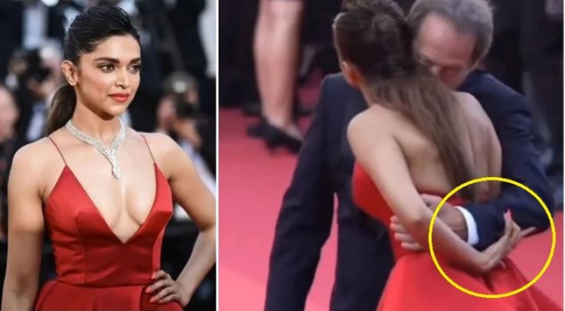 Cannes फेस्टिवल में अपनी ही ड्रेस से परेशान हुई दीपिका पादुकोण