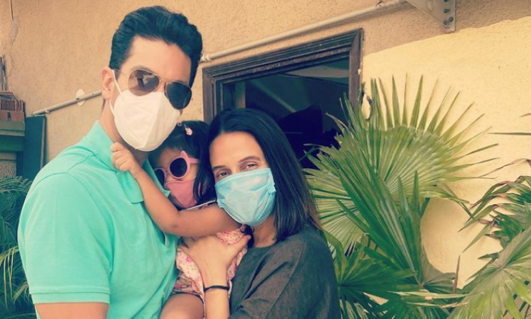 Adorable video of Angad Bedi's daughter rushes to his arms after isolation period