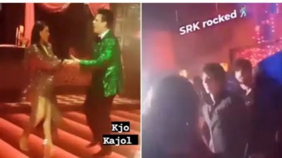VIDEO: From Shahrukh-Kajol to Ranveer Singh danced at Karan's party.