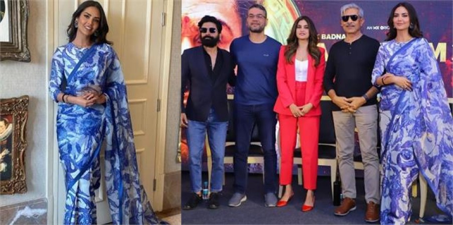 'आश्रम 3' के प्रमोशन के लिए टीम के साथ दिल्ली पहुंची ईशा गुप्ता