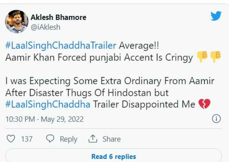 People infuriated after watching 'Laal Singh Chaddha' trailer, Telling nonsense to Aamir