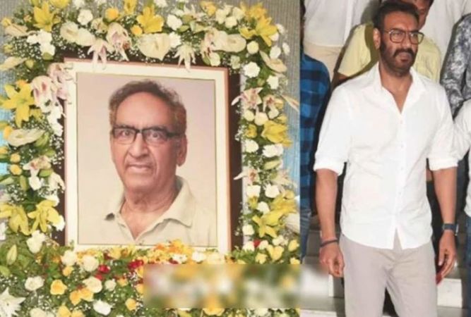 Ajay Devgn's daughter Nyasa broke down in grandfather Veeru Devgn prayer meet