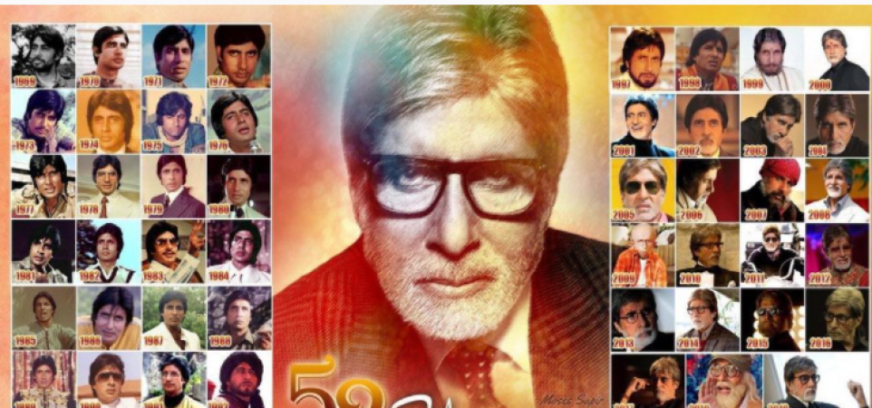 Amitabh shared picture of each of his characters on completion of 52 years in Bollywood