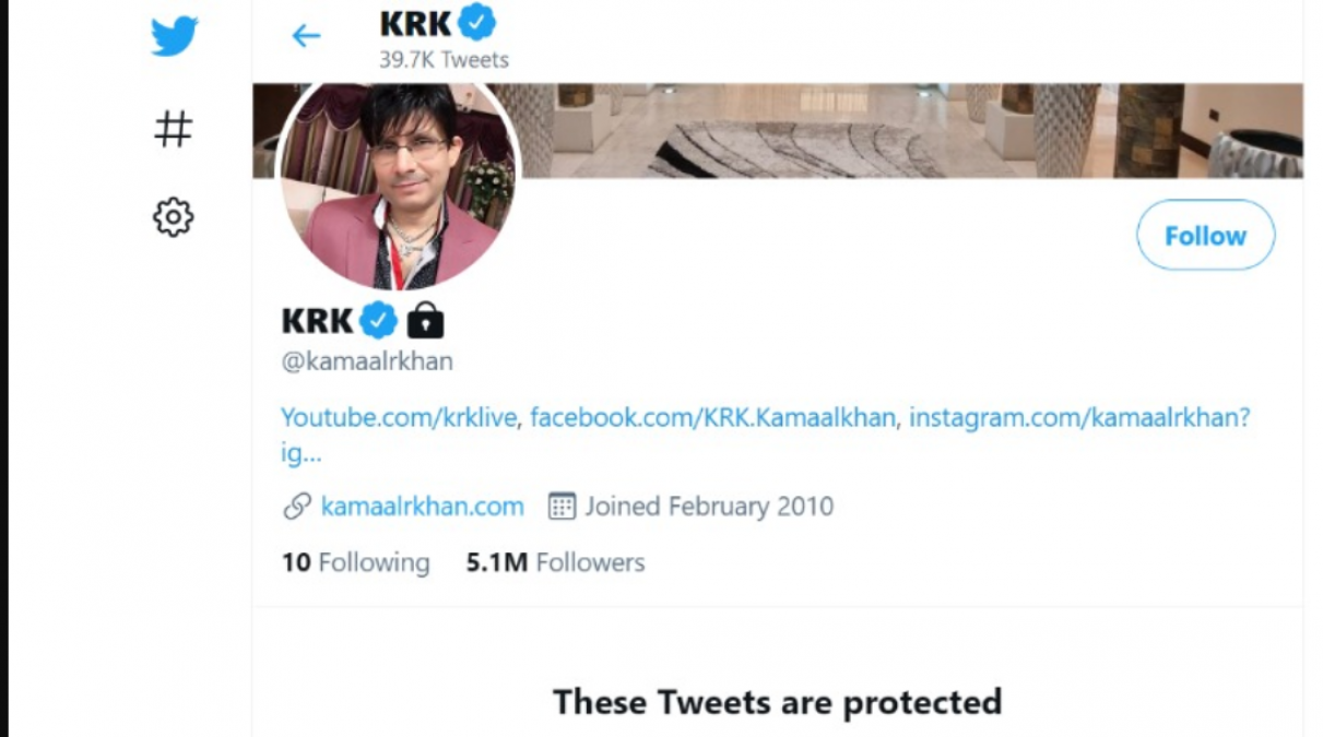 Kamal R Khan locked his Twitter account, know what's the matter