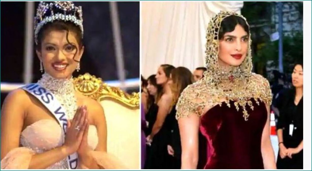 When Priyanka saved her dress from falling during Miss World 2000