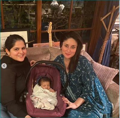 Kareena, Taimur enjoys with young guest, see picture here