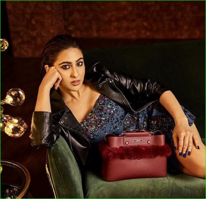 Sara Ali Khan looks stunning in dazzling golden dress, photos go viral