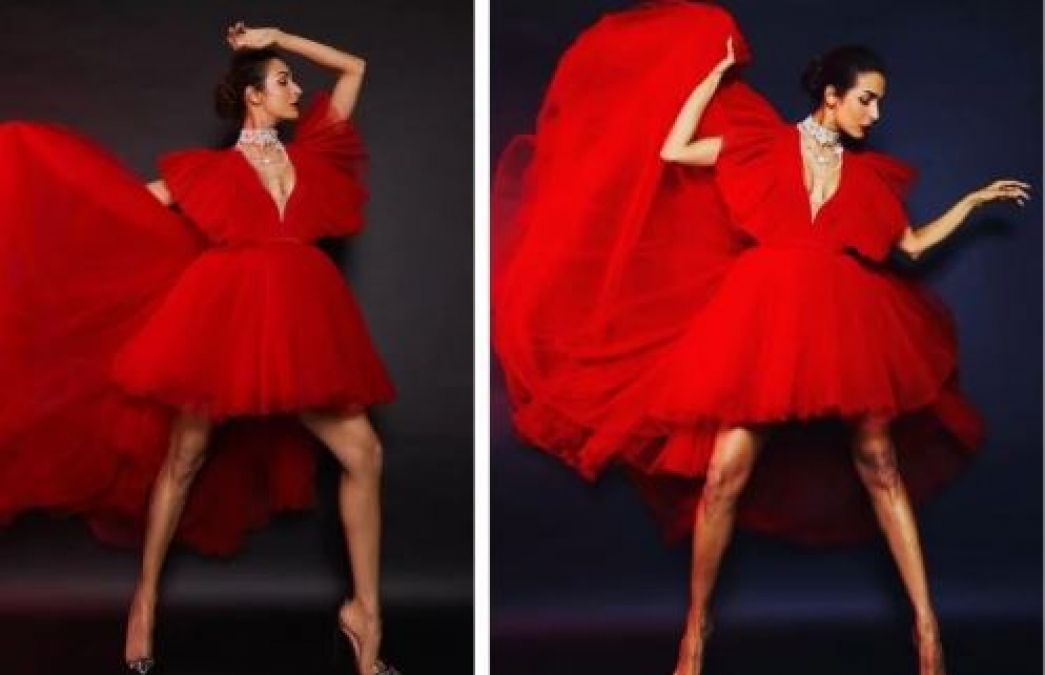 Malaika was seen in a 'Red Chilli' avatar, Fans lost their sweat after seeing photos