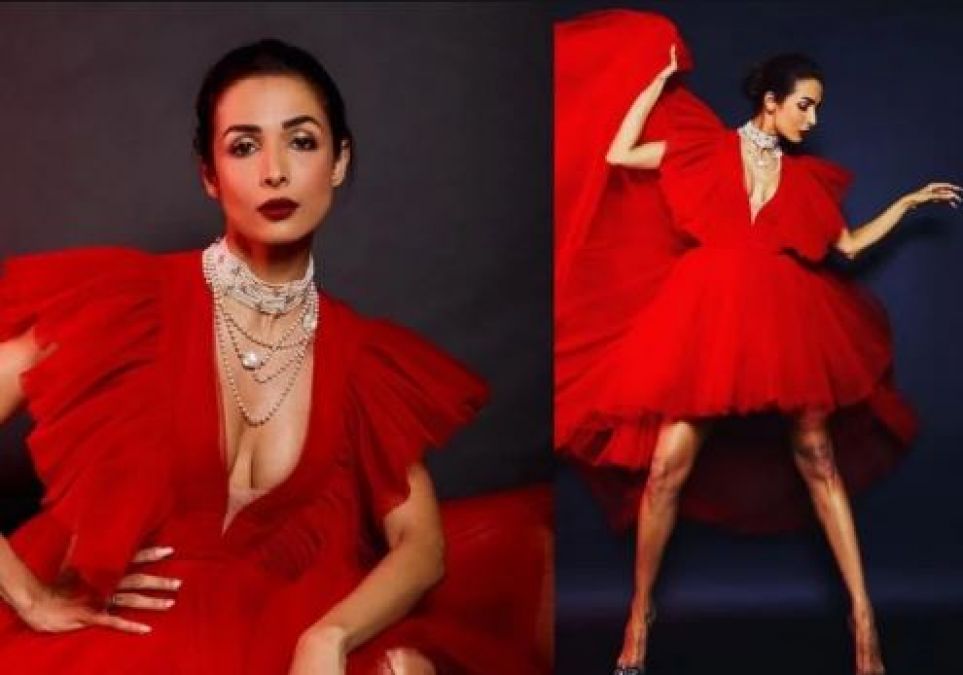 Malaika was seen in a 'Red Chilli' avatar, Fans lost their sweat after seeing photos