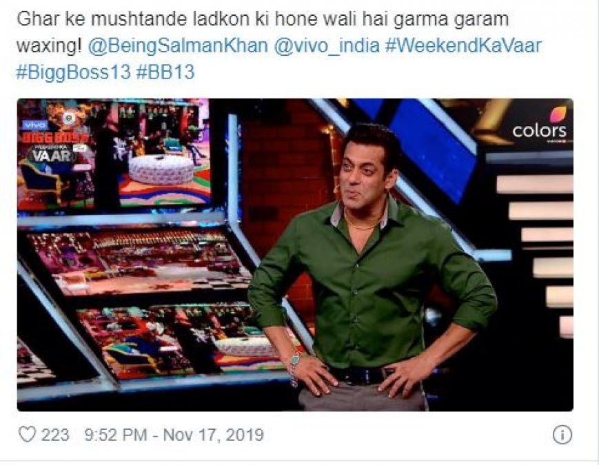 Bigg Boss 13:  'Weekend Ka Var', Salman gave the task of 'Bal-Khal'