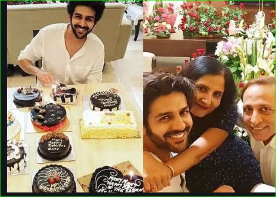 Kartik celebrated birthday with his parents, pictures going viral