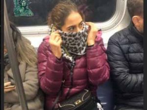 Actress Sara Ali Khan is seen hiding in the metro