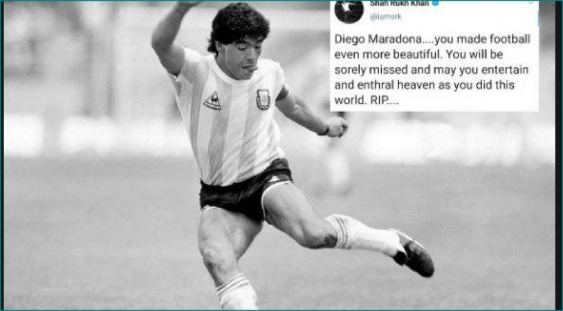 डिएगो माराडोना के निधन से दुखी हैं शाहरुख़ खान, किया ट्वीट
