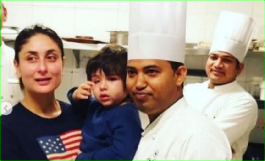 Taimur dressed up as a chef, pictures going viral