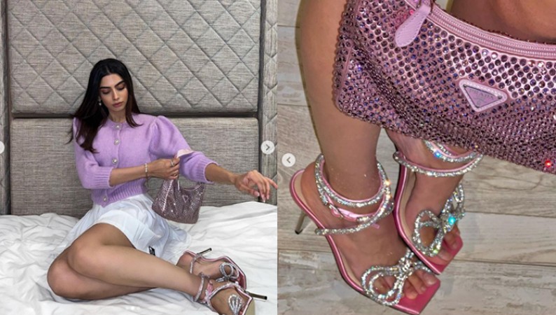 Khushi Kapoor looked very glamorous with heels of 1,02,561 and a bag of 1,38,842