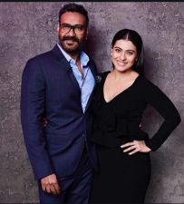 Ajay and Kajol on the cover page of Filmfare