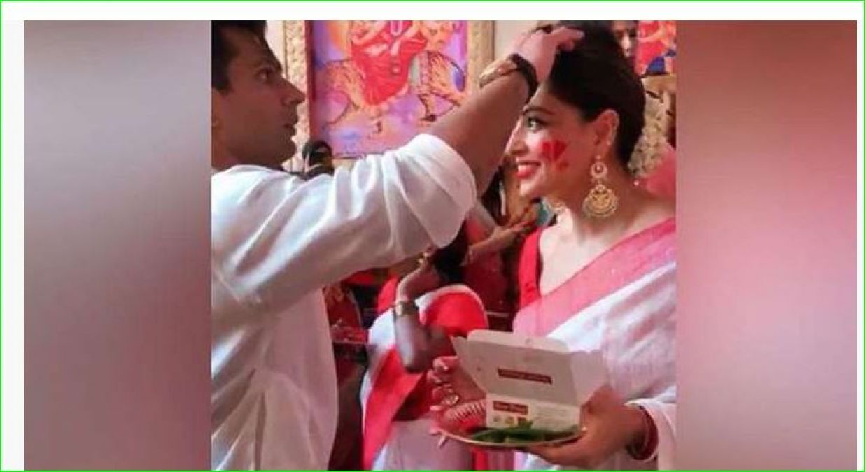 Karan and Bipasha's video of 'Sindoor Khela' is going viral, Bipasha looks tunning in Bengali saree