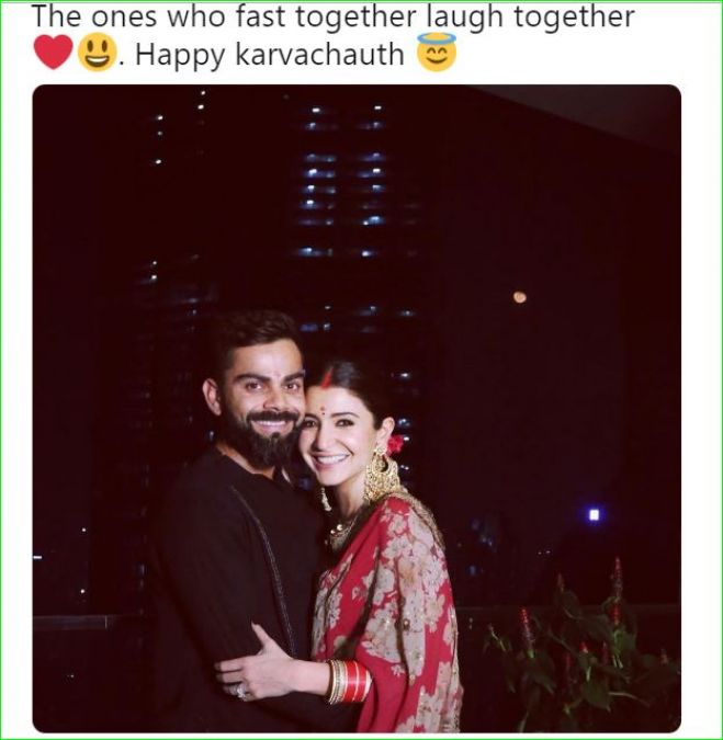 Karvachauth: Anushka looks very beautiful with her husband Virat, these cricketers also shared pictures