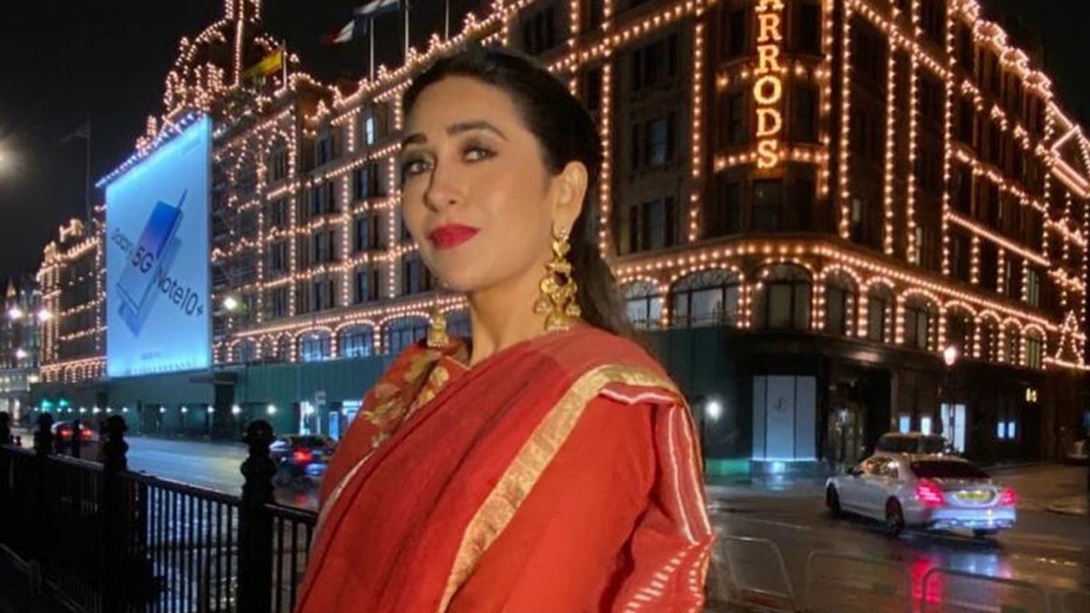 Karisma Kapoor seen in a red color one piece, see photo here