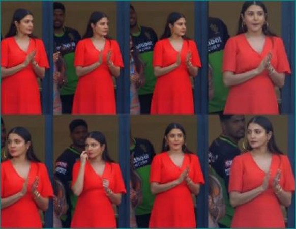 Anusha Sharma cheers husband Virat Kohli in stadium, photos goes viral