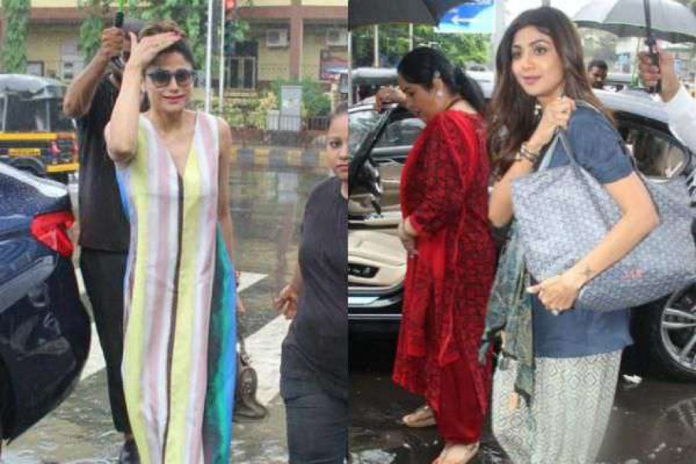 Shilpa Shetty seen with mother and sister in Mumbai rain, check out pic here