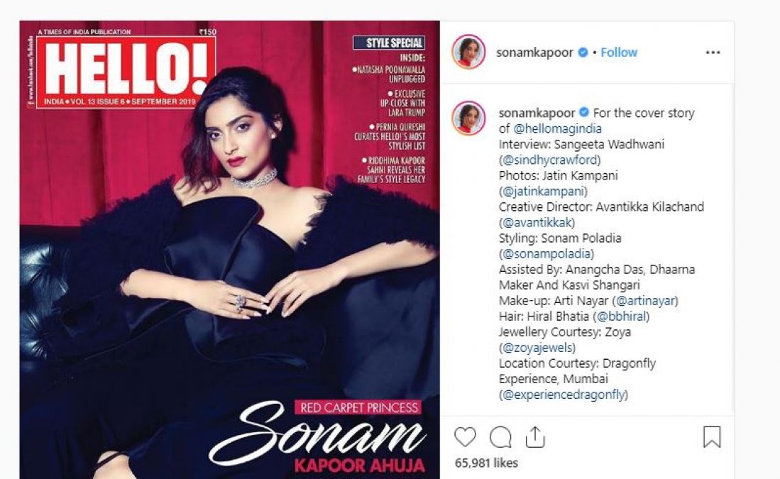 Sonam gets hot photoshoot for Hello magazine, photos surfaced
