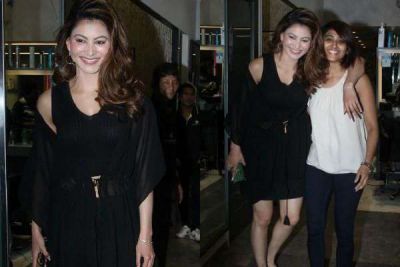 Urvashi spotted at a saloon, wreaked havoc in black dress
