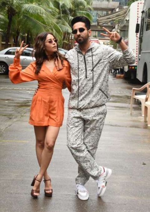 Ayushmann-Nusrat leave for the promotion of Dream Girl, see the hot look of the actress!