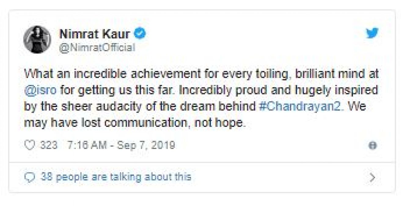Chandrayaan 2: Bollywood is also with the scientists, said- proud of you!