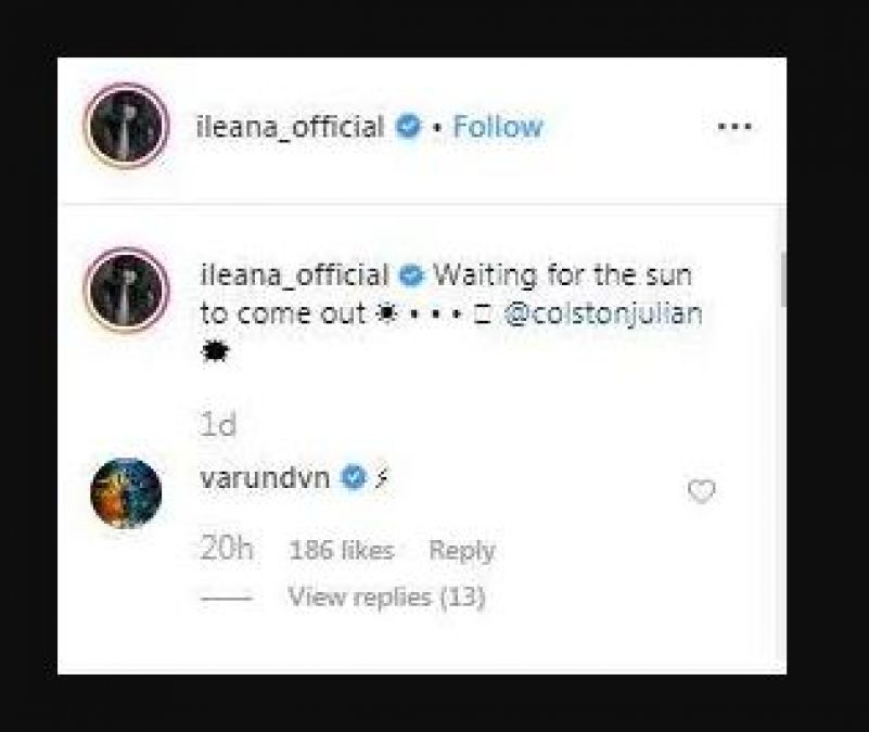 Varun's heart melts on Ileana's bold photo, made such a comment!