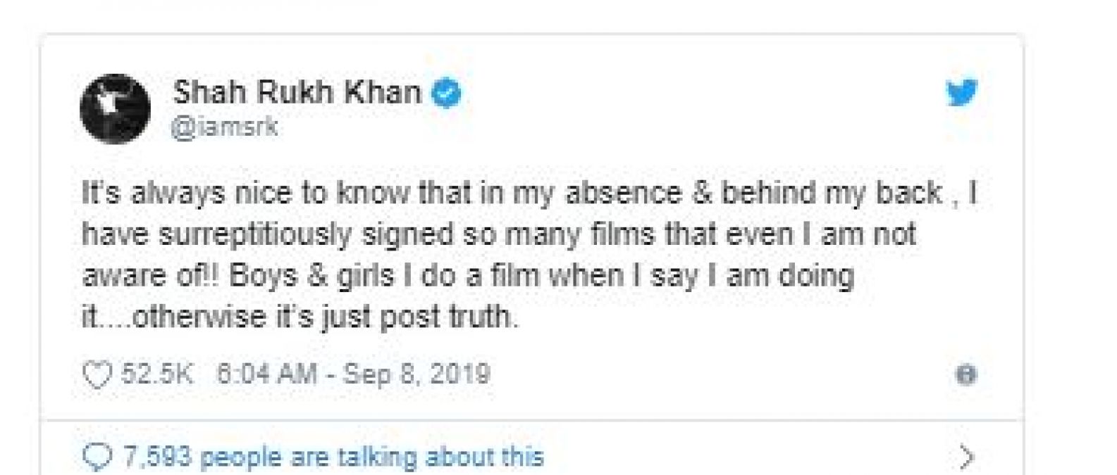 Shahrukh Khan nervous about rumors, said this in tweet