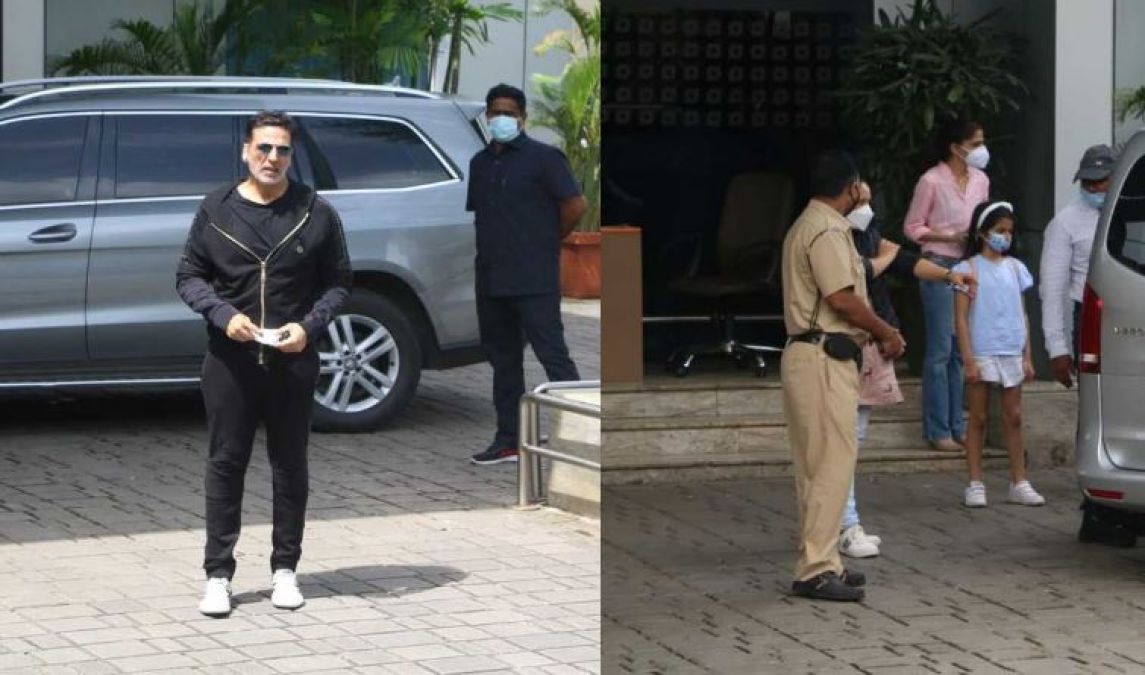 Akshay Kumar spotted with family after mother's death