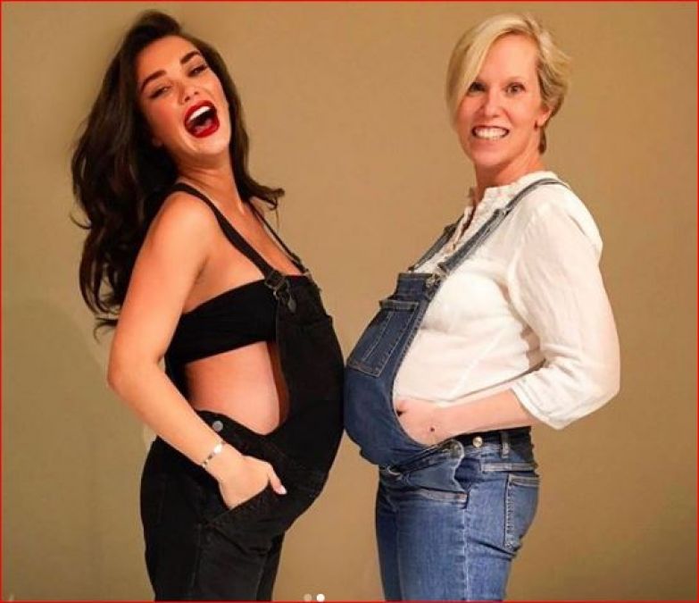 Amy Jackson got an amazing photoshoot done with her pregnant photographer
