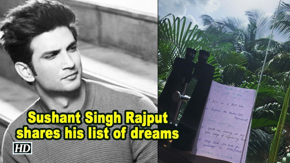 Sushant Singh Rajput shares his list of 50 dreams