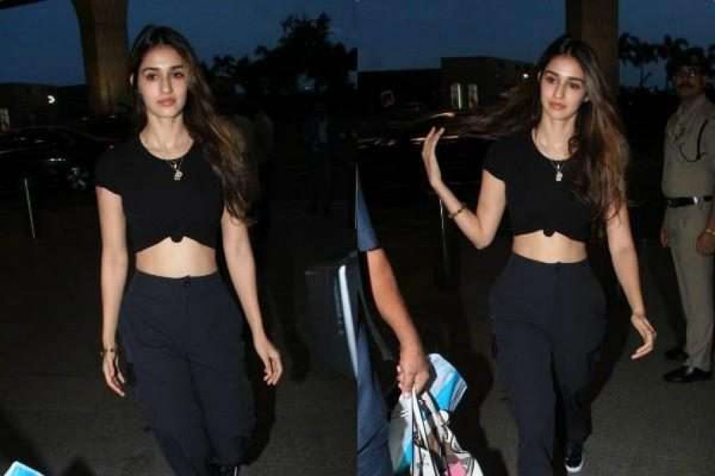 Disha seen in the all black look, see picture