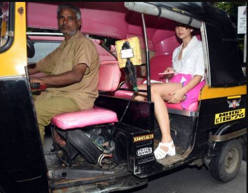 Instead of luxury car, this actress was roaming in auto, photo goes viral